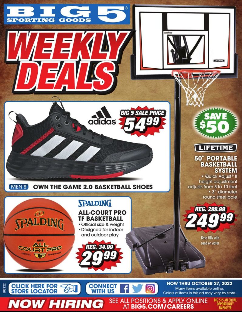 big 5 sporting goods weekly ad